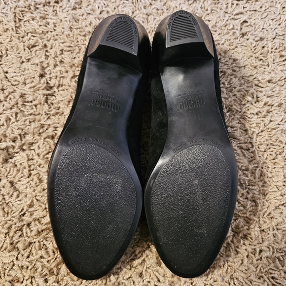 Munro Francee Booties Black Suede Boot Heels Sz 8 - Picture 10 of 10